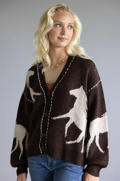 Illa Illa Horse Cardigan for Women in Brown