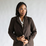 Love Tree Long Coat for Women in Espresso