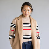 Love Tree Long Line Vest for Women in Camel