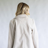 Love Tree One Button Long Coat for Women in Oatmeal