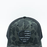 Ariat Embroidery Shield Snapback Hat for Men in Black