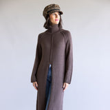 Turtleneck Tunic Sweater for Women in Brown