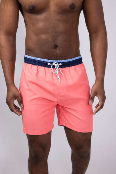 Classic 6” Swim Shorts for Men in Coral