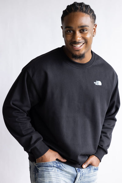 The North Face Evolution Oversized Crew Sweatshirt for Men in Black