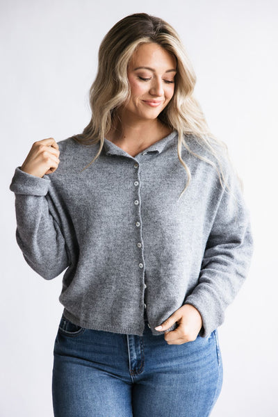 Things Between Piper Cardigan for Women in Grey