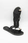 Top Moda Mick Toe Loop Slides for Women in Black