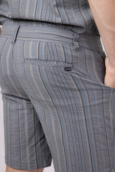 Union Paloma Seersucker 8” Shorts for Men in Grey