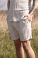 Vintage Summer Basketweave Shorts for Men in Tan