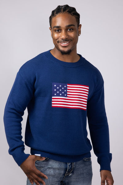 Simply Southern USA Unisex Sweater in Navy