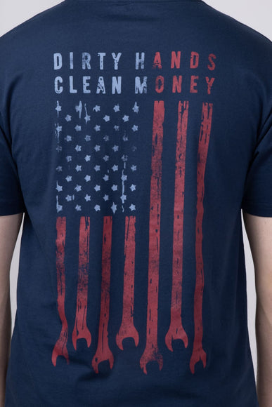 Troll Co Dirty Hands Clean Money Flagship T-Shirt for Men in Navy