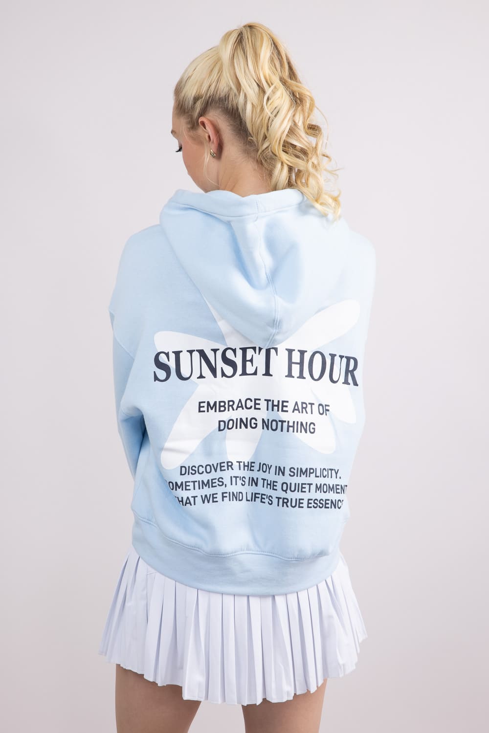 1897 Active Sunset Hour Hoodie for Women in Light Blue | JU1918