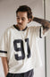 91 Graphic Jersey T-Shirt for Men in White