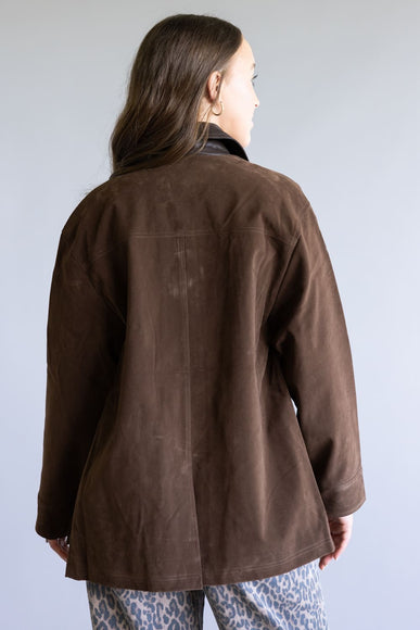 Aaron & Amber Suede Barn Jacket for Women in Brown