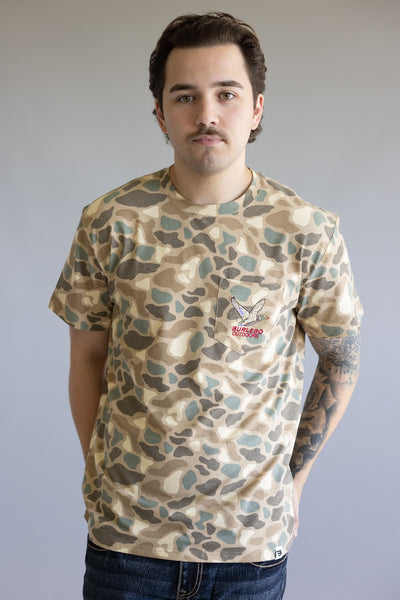 Burlebo Chest Pocket T-Shirt for Men in Pintail Camo