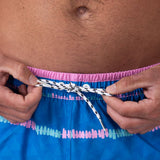 Chubbies Embossed Classic Swim Trunks 5.5” Shorts for Men in Blue Stripe