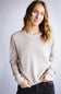 Drop Shoulder Waffle Sweater for Women in Stone