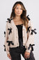 Katydid Bow Cardigan for Women in Tan