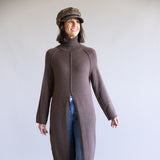 Turtleneck Tunic Sweater for Women in Brown
