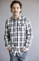 Plaid Flannel Shirt for Men in Ivory Black