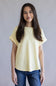 Ribbed Knit Top for Women in Butter Yellow