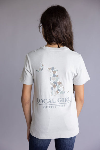 Local Girl Youth Floral T-Shirt in Grey | L5000013-SIL