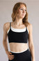 Double Layer Sports Tank Top for Women in Black/White
