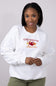 Stars Hollow Embroidered Sweatshirt for Women in Cream
