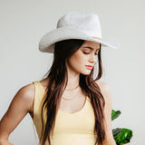 C.C. Sequin Cowgirl Hat for Women in White