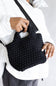 Woven Crossbody Bucket Purse for Women in Black
