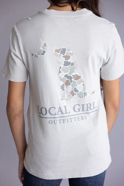 Local Girl Youth Floral T-Shirt in Grey