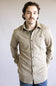 Diagonal Shirt Jacket for Men in Golden Brown