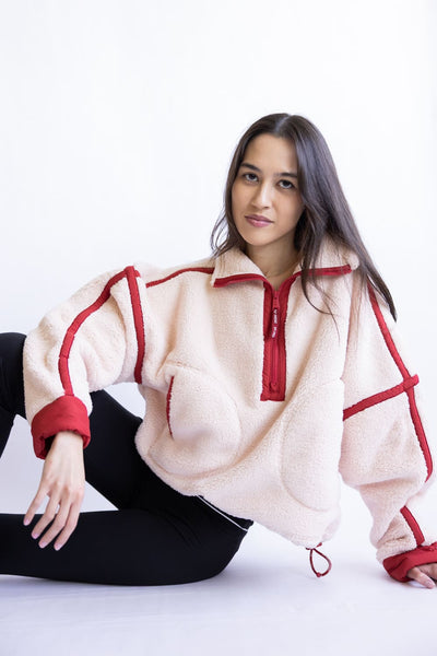 FP Movement Mountain ½ Zip Fleece for Women in Ballet Pink