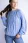 Free People Frankie Cable Sweater for Women in Blue