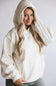 Happy Camp3r Vintage Flower Hoodie for Women in Cream