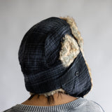 Faux Fur Trapper Hat for Women in Black