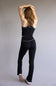 Love Tree Piping Detail Flare Leggings for Women in Black