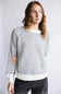 Textured Reglan Sleeve Sweater for Women in Charcoal
