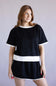 Two Piece Scuba Set for Women in Black/White