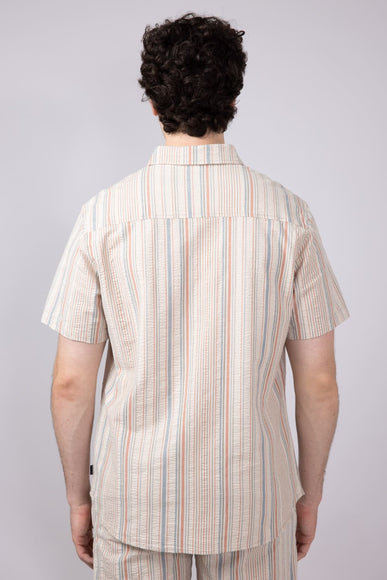 Union Valencia Seersucker Button Up Shirt for Men in Cream