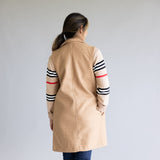 Love Tree Long Line Vest for Women in Camel
