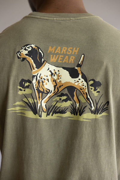 Marsh Wear Heritage Pointer T-Shirt for Men in Vintage Moss
