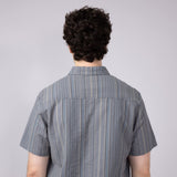 Union Valencia Seersucker Button Up Shirt for Men in Grey | H13A62T-GREYGOOSE