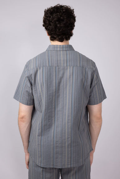 Union Valencia Seersucker Button Up Shirt for Men in Grey | H13A62T-GREYGOOSE