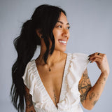 Hyfve Tiered Ruffle Back Tie Dress for Women in White