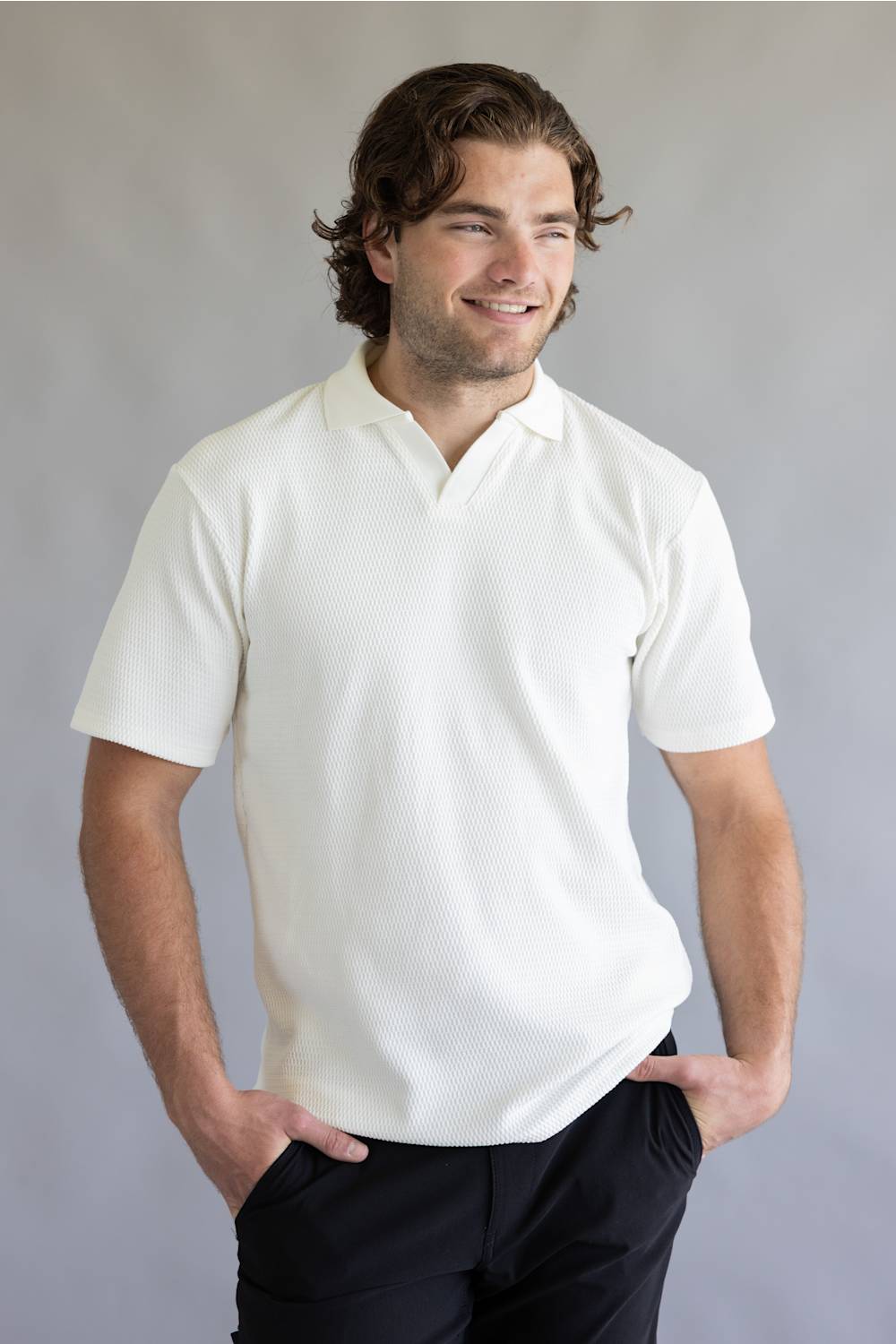 PX Johnny Collar Polo Shirt for Men in White at Glik's , XXL