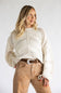 Elan Open Knit Sweater for Women in Off White