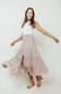 Wishlist Floral Midi Skirt with Side Slit for Women in Taupe