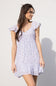 Floral Flutter Sleeve Dress for Women in Lilac