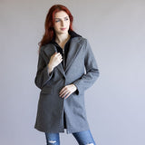 Love Tree Hoodie Long Coat for Women in Grey