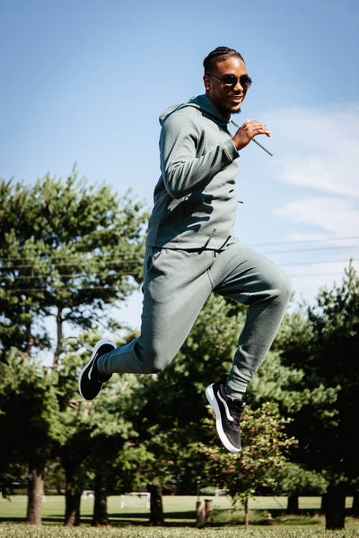 1897 Active Diamond Stretch Joggers for Men in Olive Green